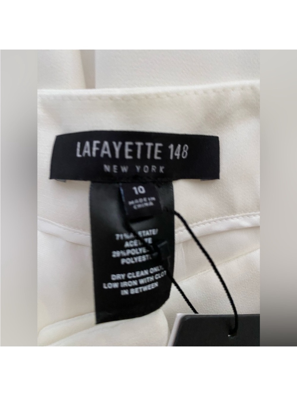 Lafayette 148 New York Women's Pants Wide Leg Dalton Trousers In Cloud size 10 - Picture 10 of 16